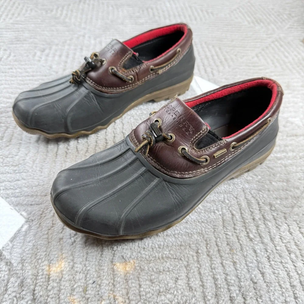 Sperry Duck Shoes Mens 10.5 Waterproof Slip On Rain Loafers Preppy Coastal Gorp